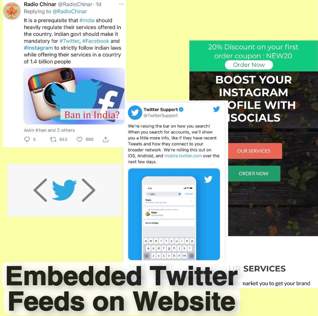 embedded twitter feed on website