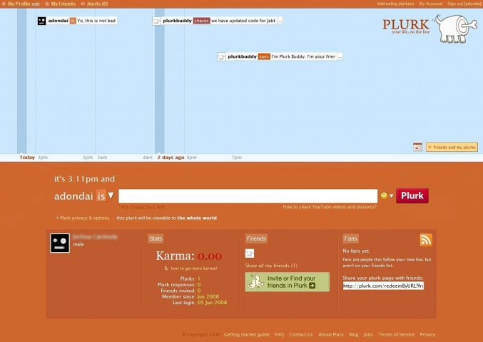 plurk dashboard